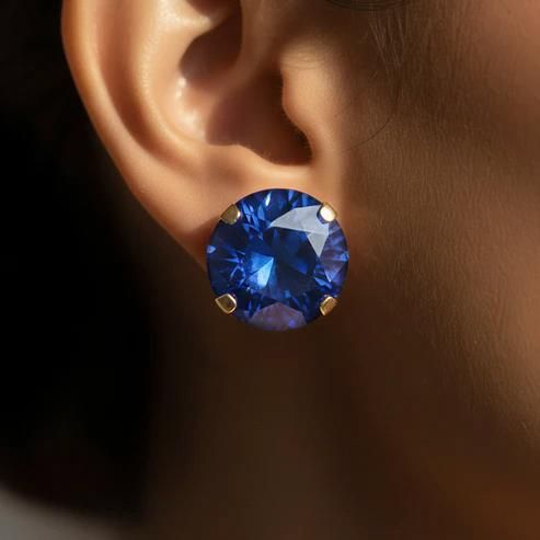 Royal Blue Crystal Necklace & Earring Set