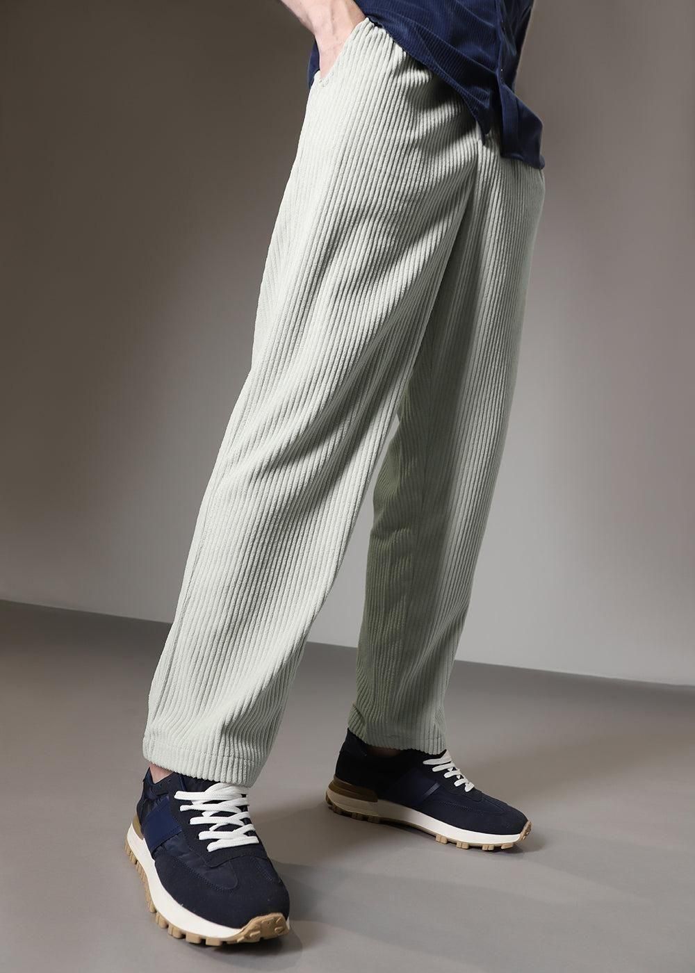 Men’s Corduroy Casual Pants – Grey