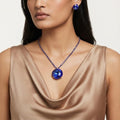 Royal Blue Crystal Necklace & Earring Set