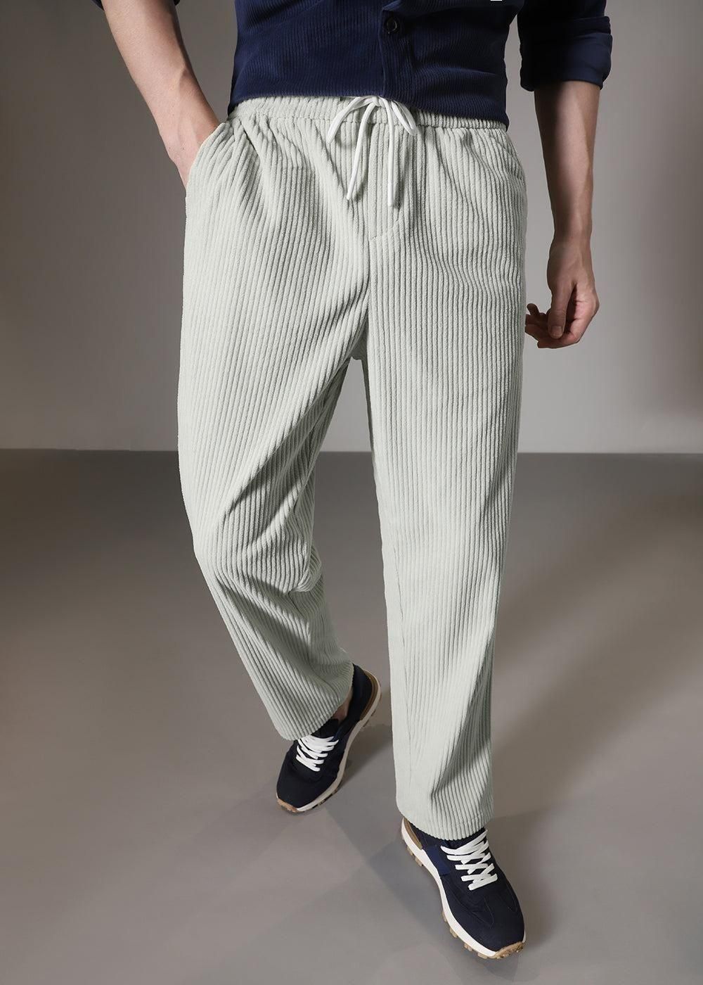 Men’s Corduroy Casual Pants – Grey