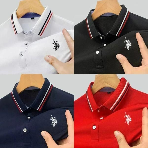 Men’s Classic Polo T-Shirts – 4 Pack