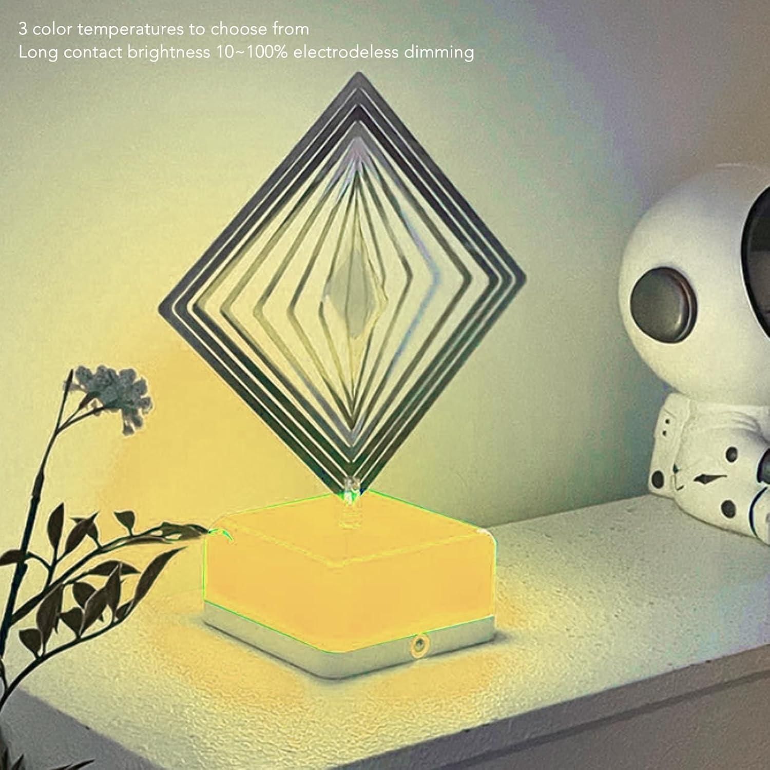 AuroraSpin 3D Rotating LED Night Lamp