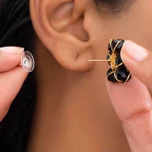 Midnight Bloom Black Crystal Jewellery Set