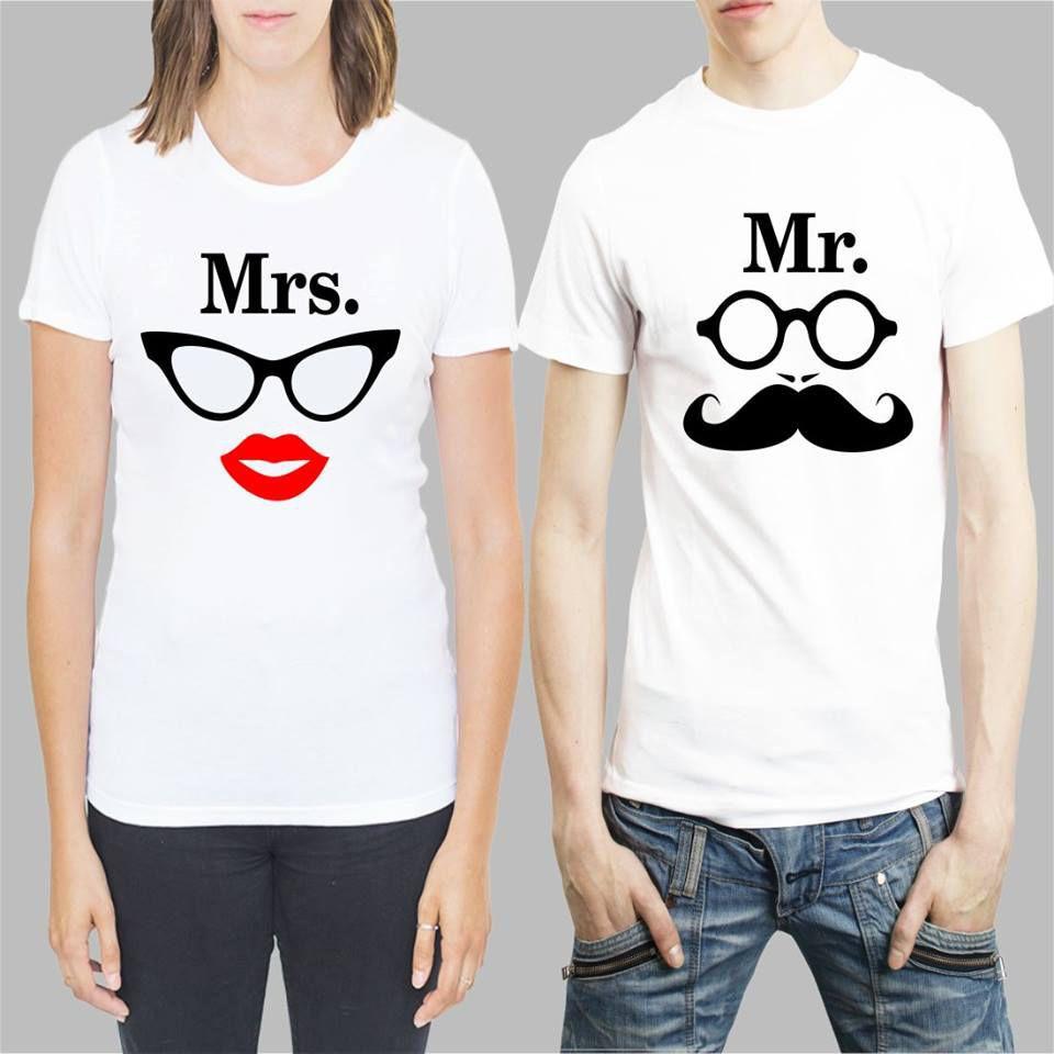 Mr & Mrs Printed Couple T-Shirt Set