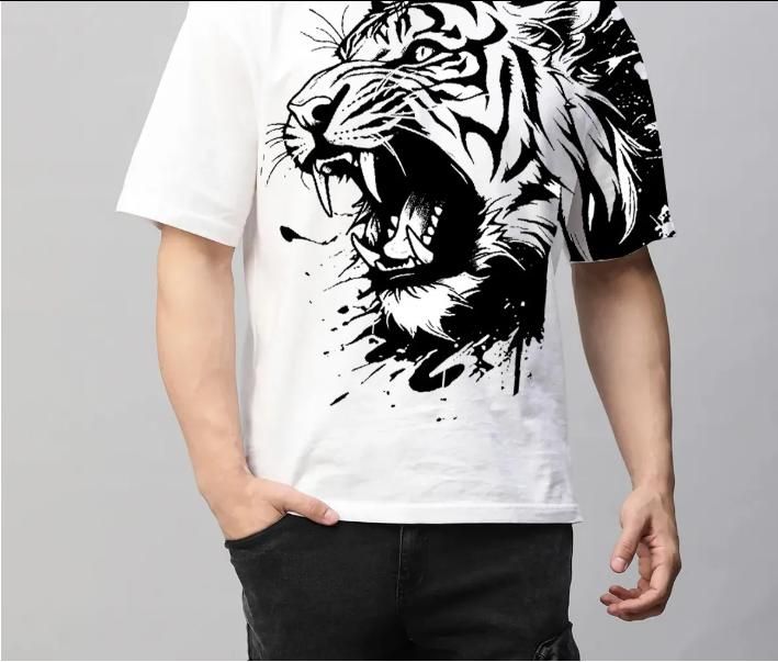 Men’s Tiger Graphic Waffle Knit T-Shirt