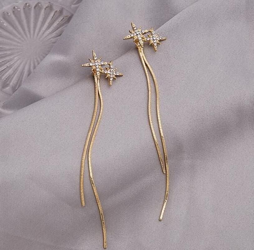 Golden Star Chain Earrings