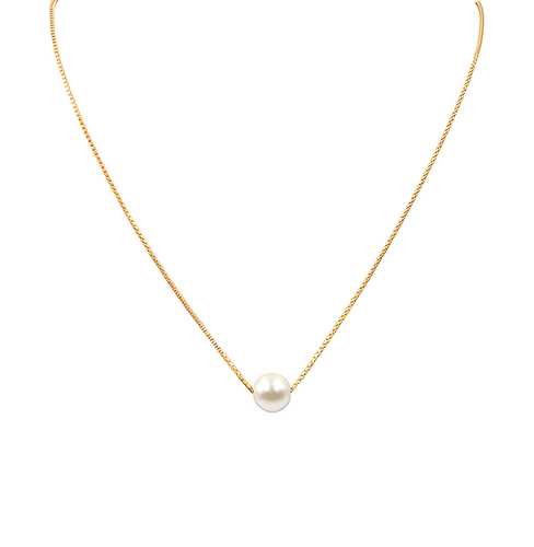 Minimal Pearl Pendant Necklace