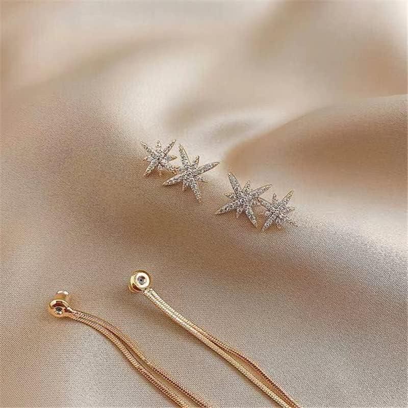 Golden Star Chain Earrings