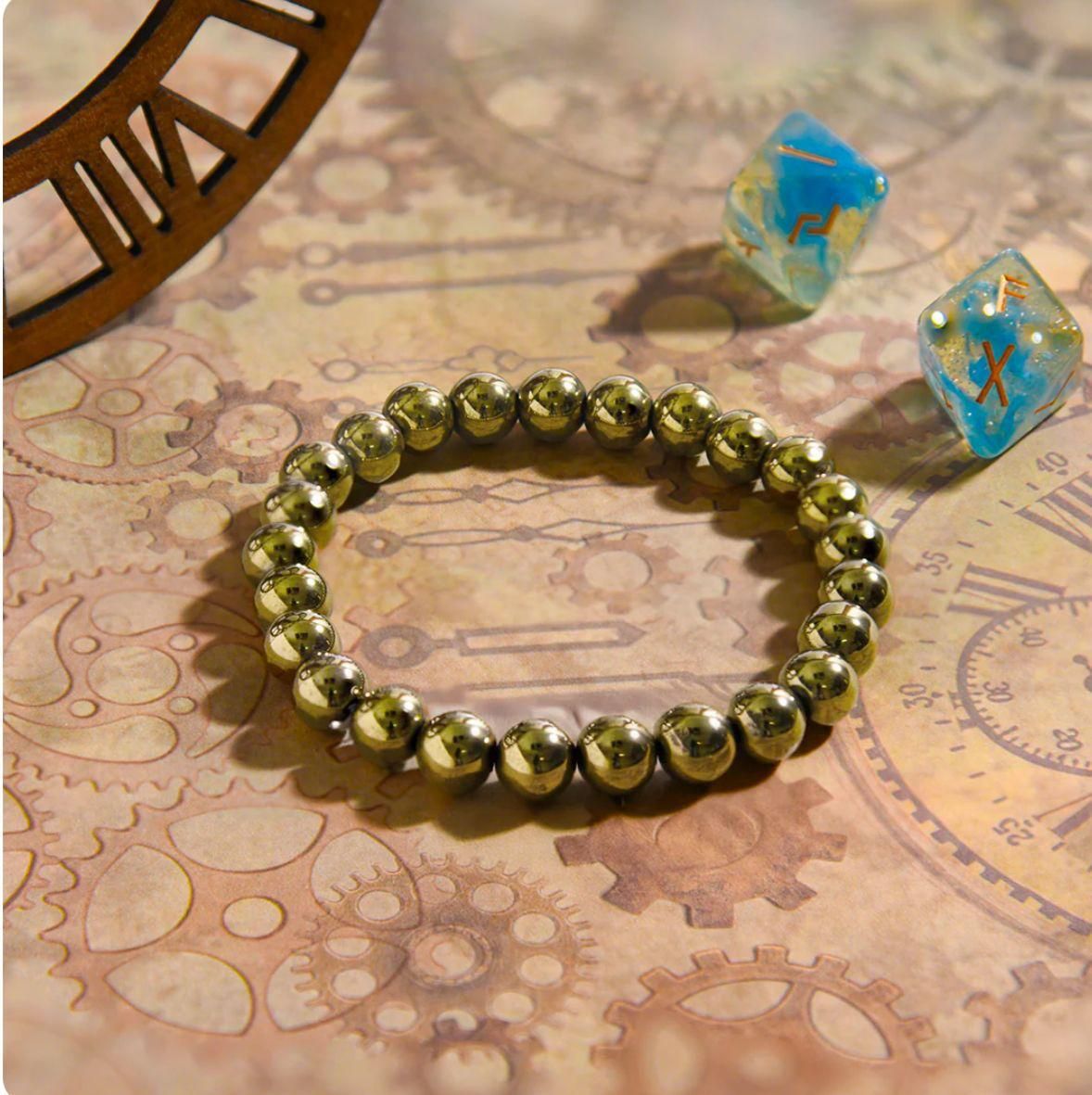Unisex Gold Bead Money Magnet Bracelet