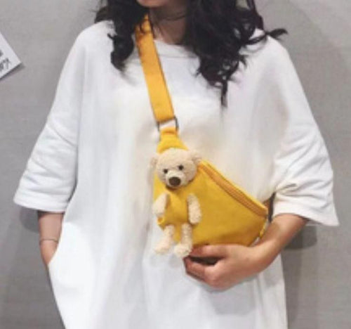 Cute Teddy Plush Crossbody Chest Bag