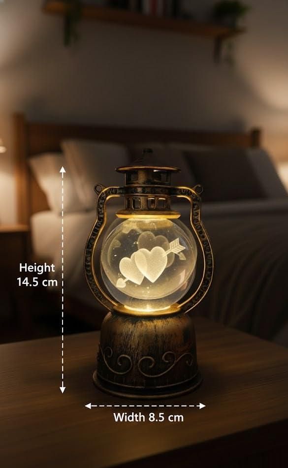 HeartGlow Crystal Ball Lamp